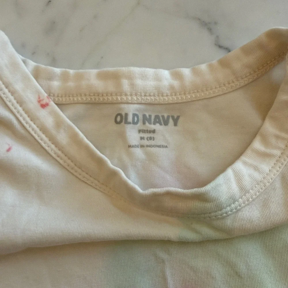 Old Navy Girls Pink Green Tie Dye Tee Size 8 Short Sleeve Top